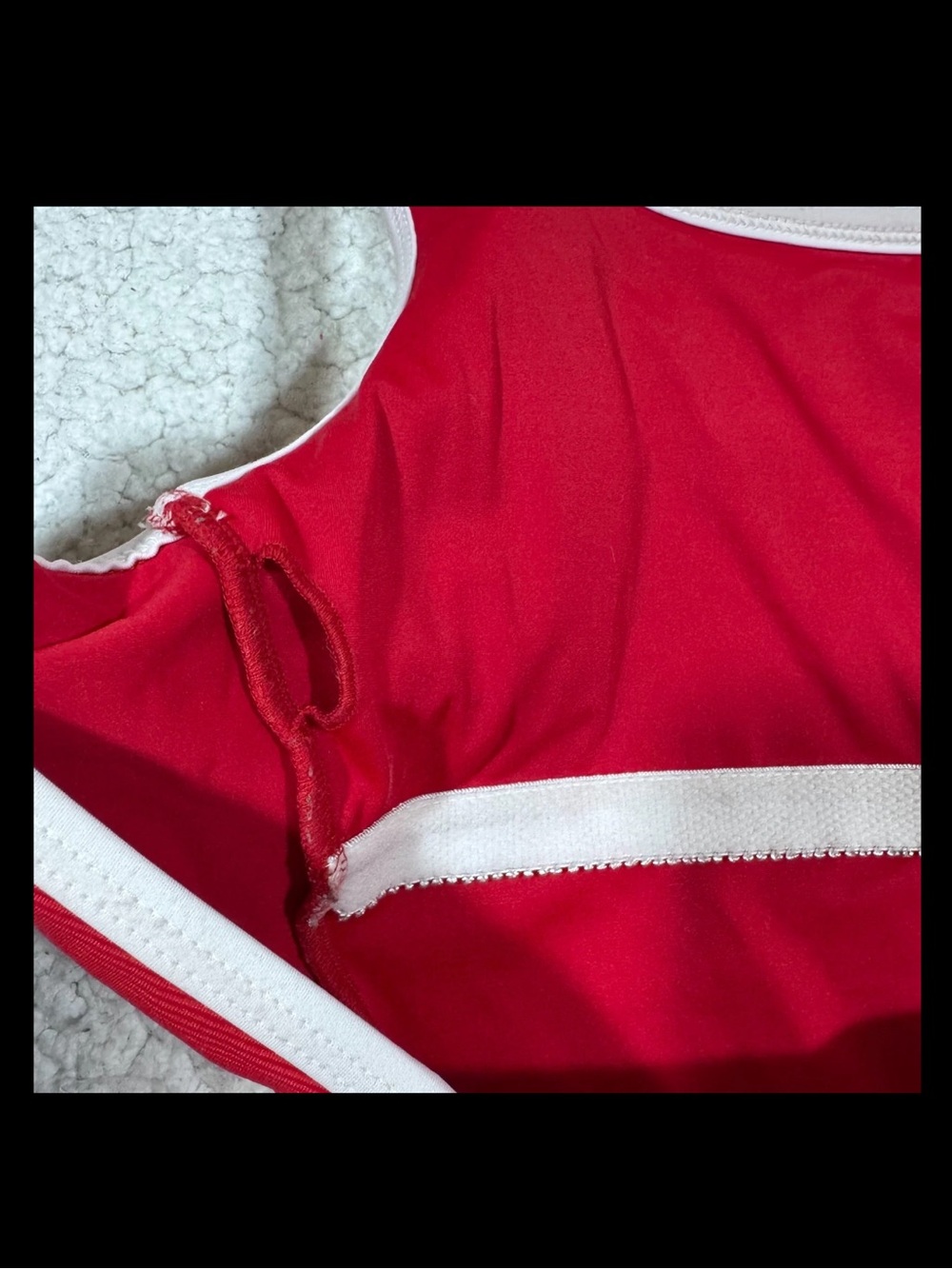 LainSnow Ocean Isle One Piece Ribbed Swim Suit Women’s Size S Red Bathing Suit - Picture 5 of 8
